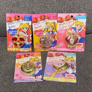 Sailor moon miracle romance multi carry color lip balm 5pcs set “limited”